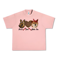 Salmon peace love shiba inu Urban Heavy Tee - RanaPortraitStore