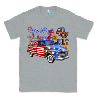 Heather Grey western truck fourth of july america Classic Tee - FaDigitalArtStudio
