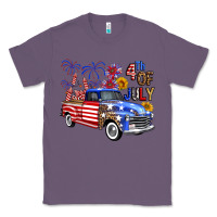 Lavender western truck fourth of july america Classic Tee - FaDigitalArtStudio