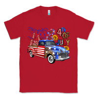 Red western truck fourth of july america Classic Tee - FaDigitalArtStudio