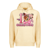 Pina Colada my first christmas pink reindeer Premium Hoodie - MaliasSmallBusiness