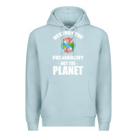 Blue Mist Destroy the patriarchy not the planet Premium Hoodie - Bettercallsaul
