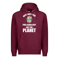 Burgundy Destroy the patriarchy not the planet Premium Hoodie - Bettercallsaul