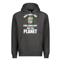 Charcoal Heather Destroy the patriarchy not the planet Premium Hoodie - Bettercallsaul