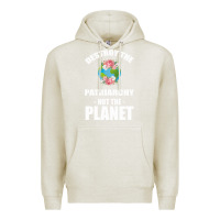 Oatmeal Heather Destroy the patriarchy not the planet Premium Hoodie - Bettercallsaul