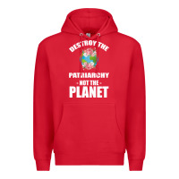 Red Destroy the patriarchy not the planet Premium Hoodie - Bettercallsaul