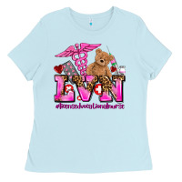 Baby Blue valentines day lvn licensed vocational nurse Ladies Tee - AdoDesignShop