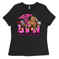 Black valentines day lvn licensed vocational nurse Ladies Tee - AdoDesignShop