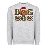 Heather Grey Christmas Toy Poodle Dog Mom Heavyweight Sweatshirt - RanaPortraitStore