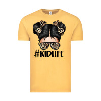 Vintage Mustard kid life leopard messy bun Vintage Tee - texasbilliewilder
