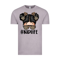 Vintage Zinc kid life leopard messy bun Vintage Tee - texasbilliewilder