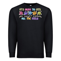 Black it's okay to feel all the feels Premium Sweatshirt - MaliasSmallBusiness