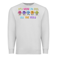 Dove Grey it's okay to feel all the feels Premium Sweatshirt - MaliasSmallBusiness