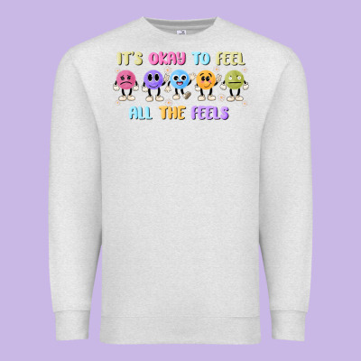It's Okay To Feel All The Feels Premium Sweatshirt Designed By Maliassmallbusiness