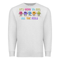 Oatmeal Heather it's okay to feel all the feels Premium Sweatshirt - MaliasSmallBusiness