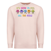 Pale Pink it's okay to feel all the feels Premium Sweatshirt - MaliasSmallBusiness