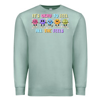 Seafoam it's okay to feel all the feels Premium Sweatshirt - MaliasSmallBusiness
