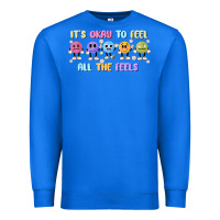 True Royal it's okay to feel all the feels Premium Sweatshirt - MaliasSmallBusiness