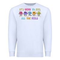 White it's okay to feel all the feels Premium Sweatshirt - MaliasSmallBusiness