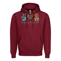 Burgundy peace love easter Zipper Hoodie - JahusDesignShop