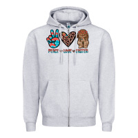 Heather Grey peace love easter Zipper Hoodie - JahusDesignShop
