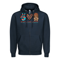 Navy peace love easter Zipper Hoodie - JahusDesignShop