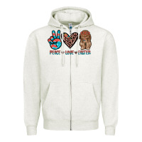 Oatmeal Heather peace love easter Zipper Hoodie - JahusDesignShop