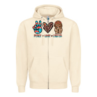 Sandshell peace love easter Zipper Hoodie - JahusDesignShop