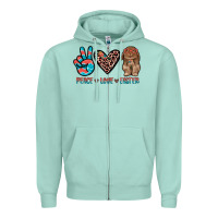 Seafoam peace love easter Zipper Hoodie - JahusDesignShop