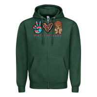 Sports Green peace love easter Zipper Hoodie - JahusDesignShop