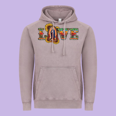 Love Lady Of Guadalupe Vintage Hoodie Designed By Ranaportraitstore