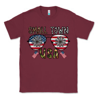 Burgundy small town usa Classic Tee - CowhideDigitalArt