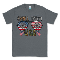 Charcoal Heather small town usa Classic Tee - CowhideDigitalArt