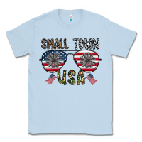 Dusty Blue small town usa Classic Tee - CowhideDigitalArt