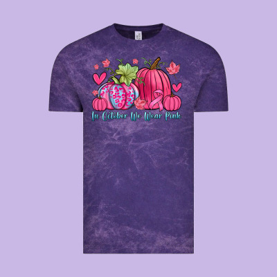 In October We Wear Pink Vintage Tee Designed By Zillion Design Studio