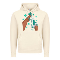 Vintage Artic Teal Afro Girl Sneakers and Heels Vintage Hoodie - texasbilliewilder