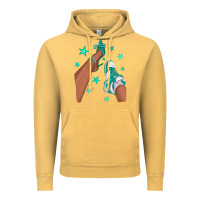Vintage Mustard Teal Afro Girl Sneakers and Heels Vintage Hoodie - texasbilliewilder