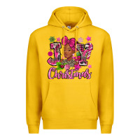 Lemon pink christmas joy black woman Premium Hoodie - MaliasSmallBusiness