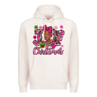 Pale Pink pink christmas joy black woman Premium Hoodie - MaliasSmallBusiness