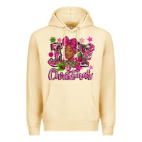 Pina Colada pink christmas joy black woman Premium Hoodie - MaliasSmallBusiness
