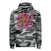 Slate Camo pink christmas joy black woman Premium Hoodie - MaliasSmallBusiness