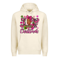 Tofu pink christmas joy black woman Premium Hoodie - MaliasSmallBusiness