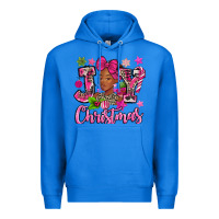 True Royal pink christmas joy black woman Premium Hoodie - MaliasSmallBusiness