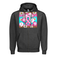 Charcoal Heather Breast cancer balloon Zipper Hoodie - Artiststas