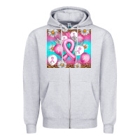 Heather Grey Breast cancer balloon Zipper Hoodie - Artiststas
