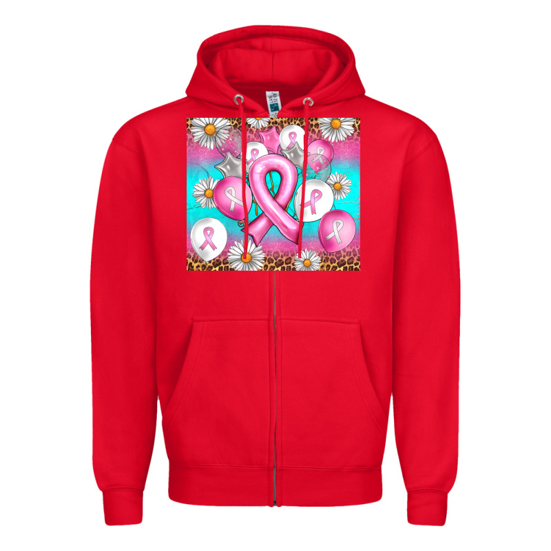 Breast Cancer Balloon Zipper Hoodie by Artiststas | Teevron