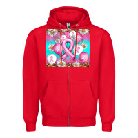 Red Breast cancer balloon Zipper Hoodie - Artiststas
