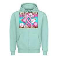 Seafoam Breast cancer balloon Zipper Hoodie - Artiststas