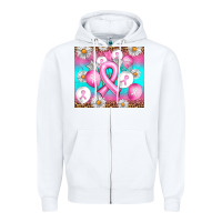 White Breast cancer balloon Zipper Hoodie - Artiststas