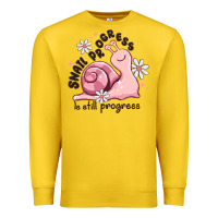 Lemon snail progress is stil progress Premium Sweatshirt - MaliasSmallBusiness